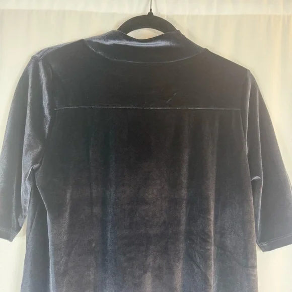 NWT Loft Womens Velvet Blouse Mock Neck
Stretchy Solid blue size:S - Picture 10 of 12
